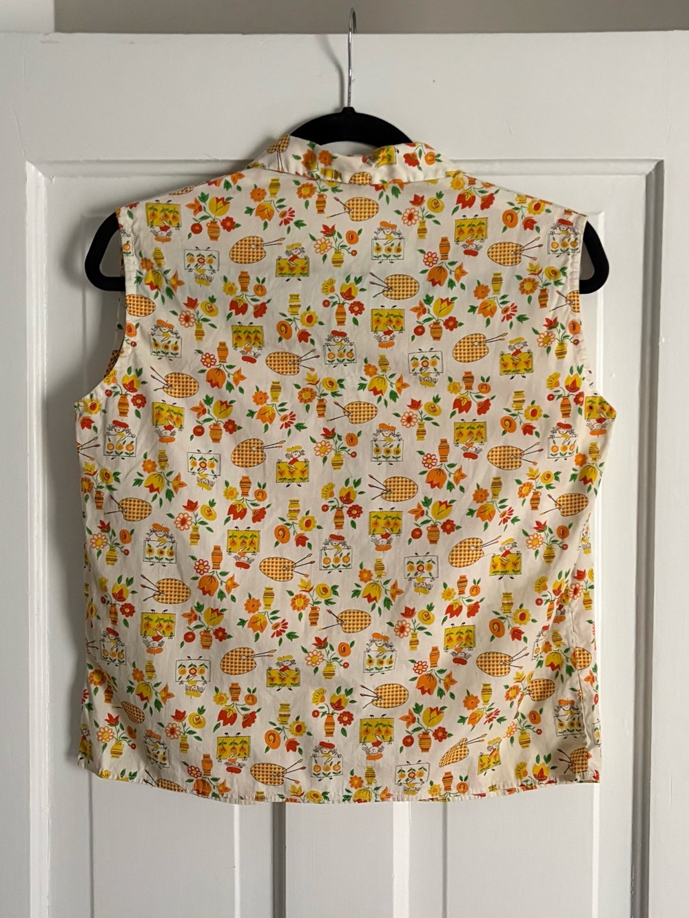 Vintage Sleeveless Button-Front Summer Top - Picture 4 of 4